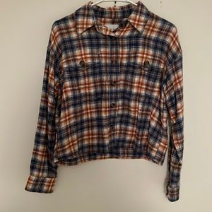 American Eagle Cropped Flannel